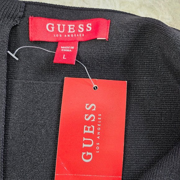 NWT Guess Women's Black Anaria Bandage Skirt Size L - Picture 5 of 8